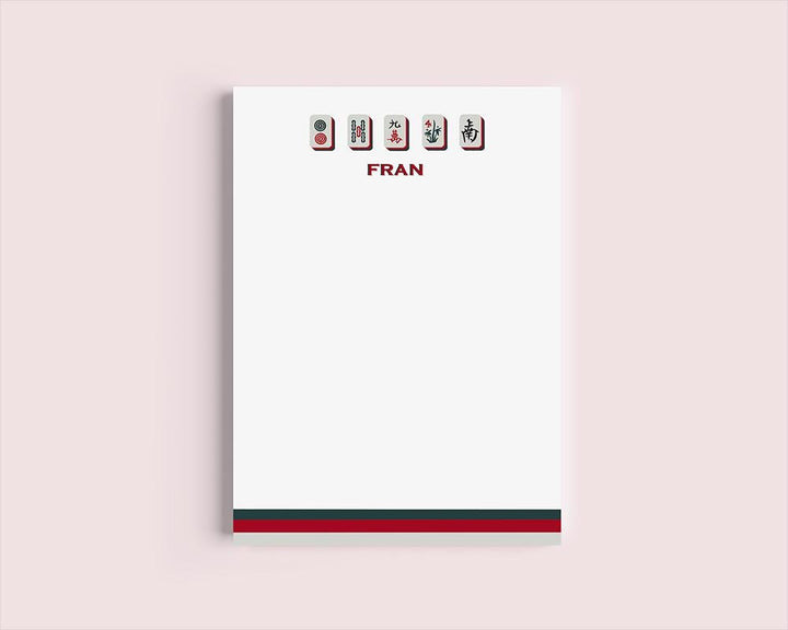 Mahjong Customizable Name 5x7 Notepad