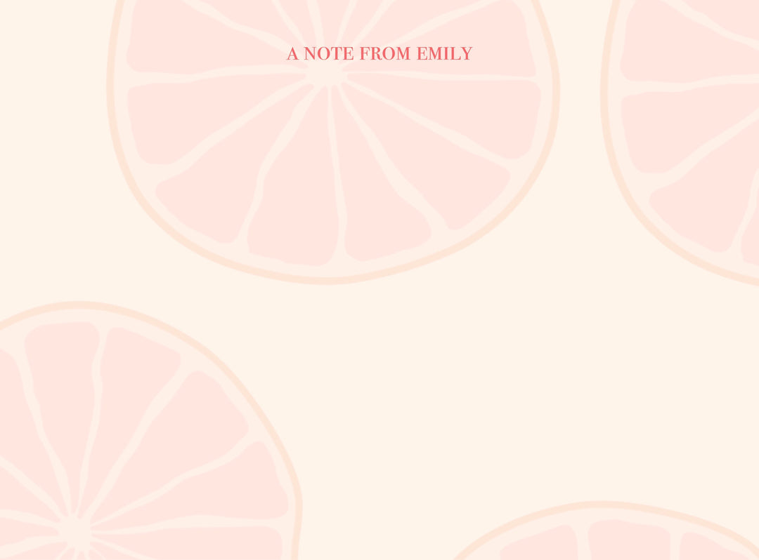 Grapefruit Custom Stationery