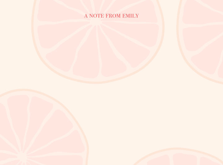 Grapefruit Custom Stationery